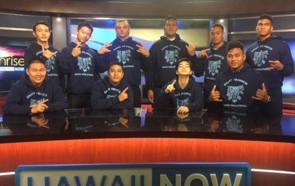 Boys D2 State Volleyball Champions visited the Hawaii News Now