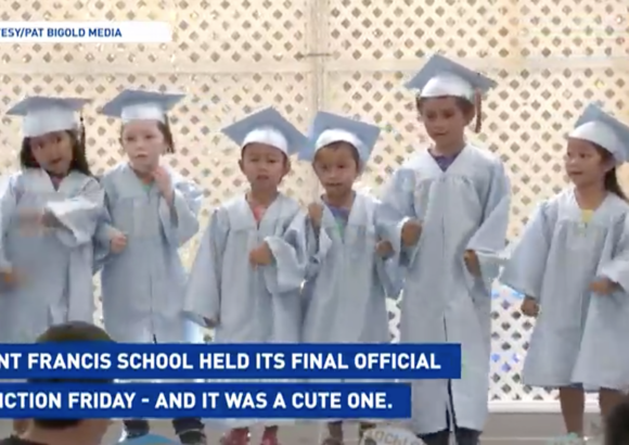 Pint-sized preschool grads say goodbye to Saint Francis School